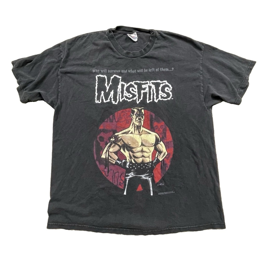 Vtg Misfits Shirt 2001 Mens XL Face Of Fear 25 Years Punk Danzig Y2K Concert Tee